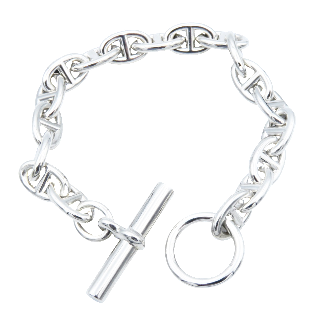 Bracelet Hermes Chaine Ancre petit modèle en Argent.