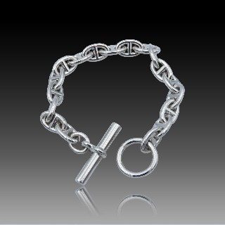 Bracelet Hermes Chaine Ancre petit modèle en Argent.