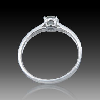 Solitaire Diamant brillant 0.41 Cts G-VS2 en Or 18 Cts + 0.13 Cts.