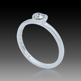 Bague Cartier Or gris 18K «Diamants Legers«  Taille 51