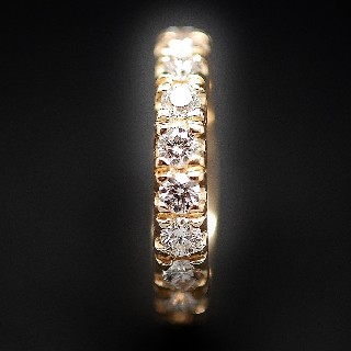 Alliance or gris 18k avec 2.0 Cts Diamants Brillants . Taille 53.