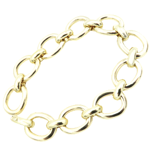 Bracelet Cartier Vintage en Or Jaune 18k de 1995. Poids : 56,90 gr. 20 cm