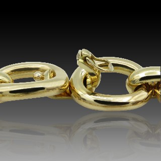 Bracelet Cartier Vintage en Or Jaune 18k de 1995. 56,90 gr. 20 cm