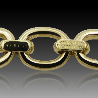 Bracelet Cartier Vintage en Or Jaune 18k de 1995. 56,90 gr. 20 cm