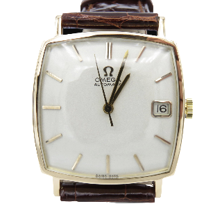 Montre Omega Carrée vintage Automatique en Or rose 18k de 1968.  