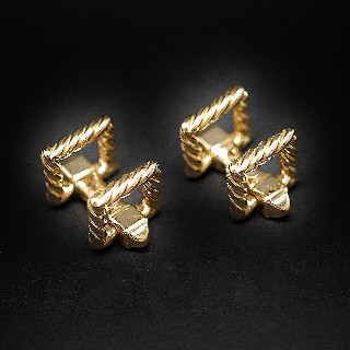 Boutons de Manchettes Cartier en or 18k Massif. Vers 1975