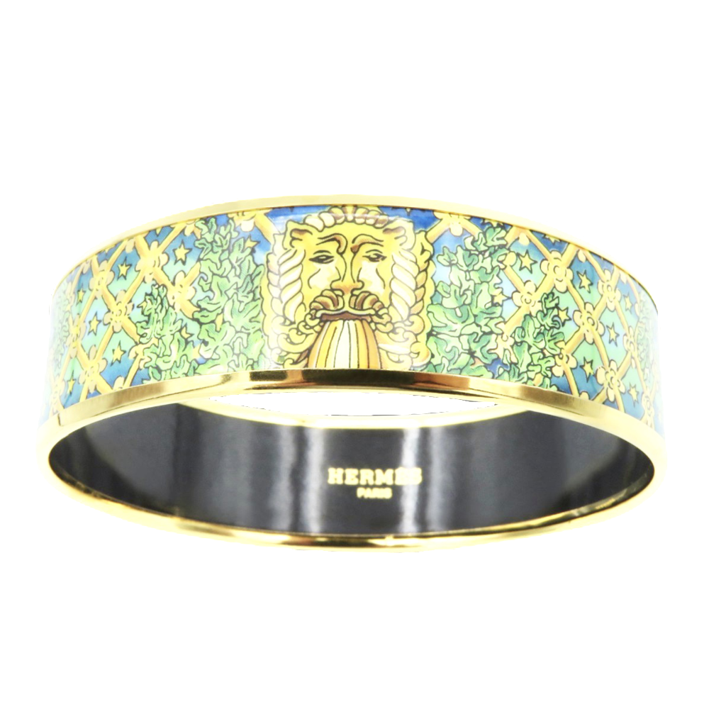 Bracelet Hermes en émail Imprimé Doré Prix Neuf : 470€. Moyen modèle Bracelet Hermes en émail Imprimé Doré Prix Neuf : 470€. Moyen modèle