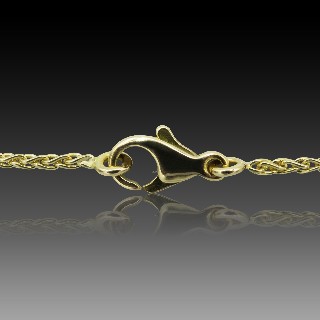 Collier pendentif en Or jaune 18k  avec diamant de 0,18 Cts G-VS