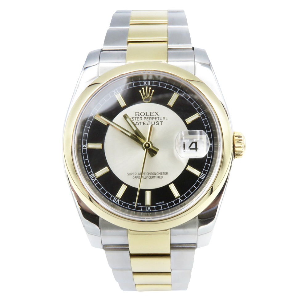 Montre Rolex Oyster Datejust en Or jaune 18k et Acier de 2005 .  Full Set.