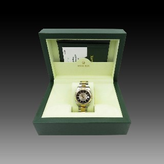 Montre Rolex Oyster Datejust en Or jaune 18k et Acier de 2005 .  Full Set.