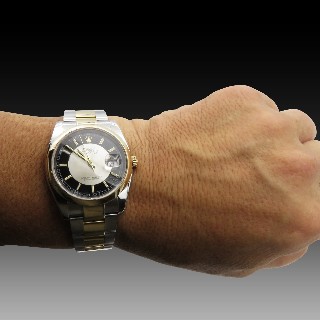 Montre Rolex Oyster Datejust en Or jaune 18k et Acier de 2005 .  Full Set.