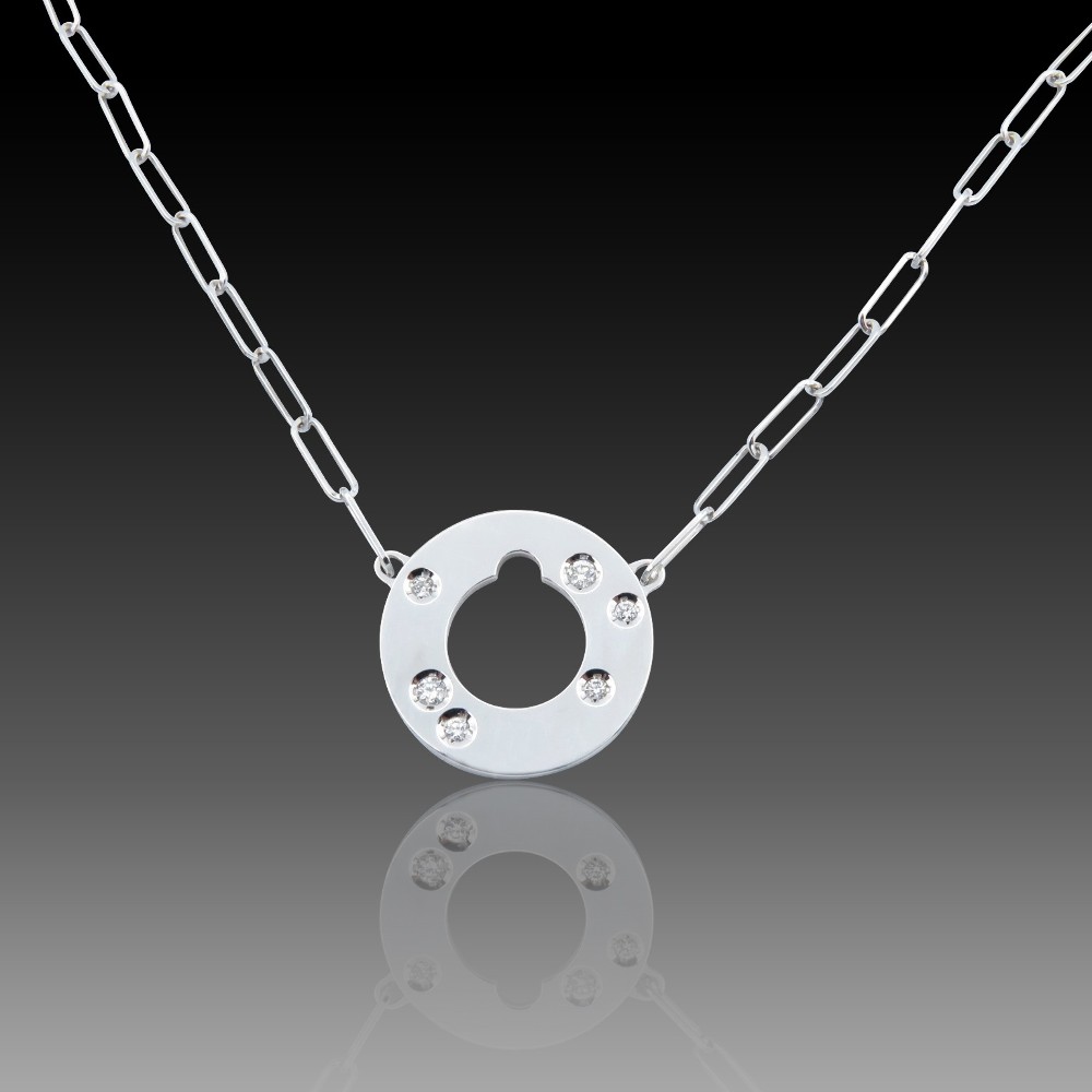 Pendentif LOVE En Or Gris 18 Carats - Bijou Occasion, Or Blanc - Symbole D'amour