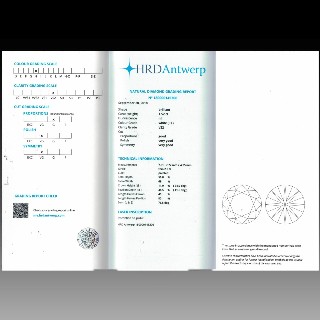  Solitaire en platine avec Diamant Brillant de 1,52 Cts H-VS2 (HRD) et saphirs .