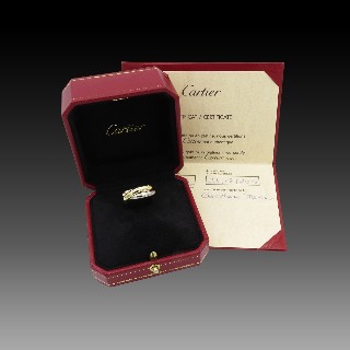 Alliance Cartier Trinity Diamants Or 18k Moyen Modèle de 2006. Taille 52