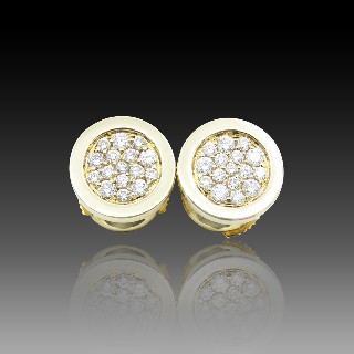 Boucles d'oreilles FRED Or Jaune 18k Diamants  