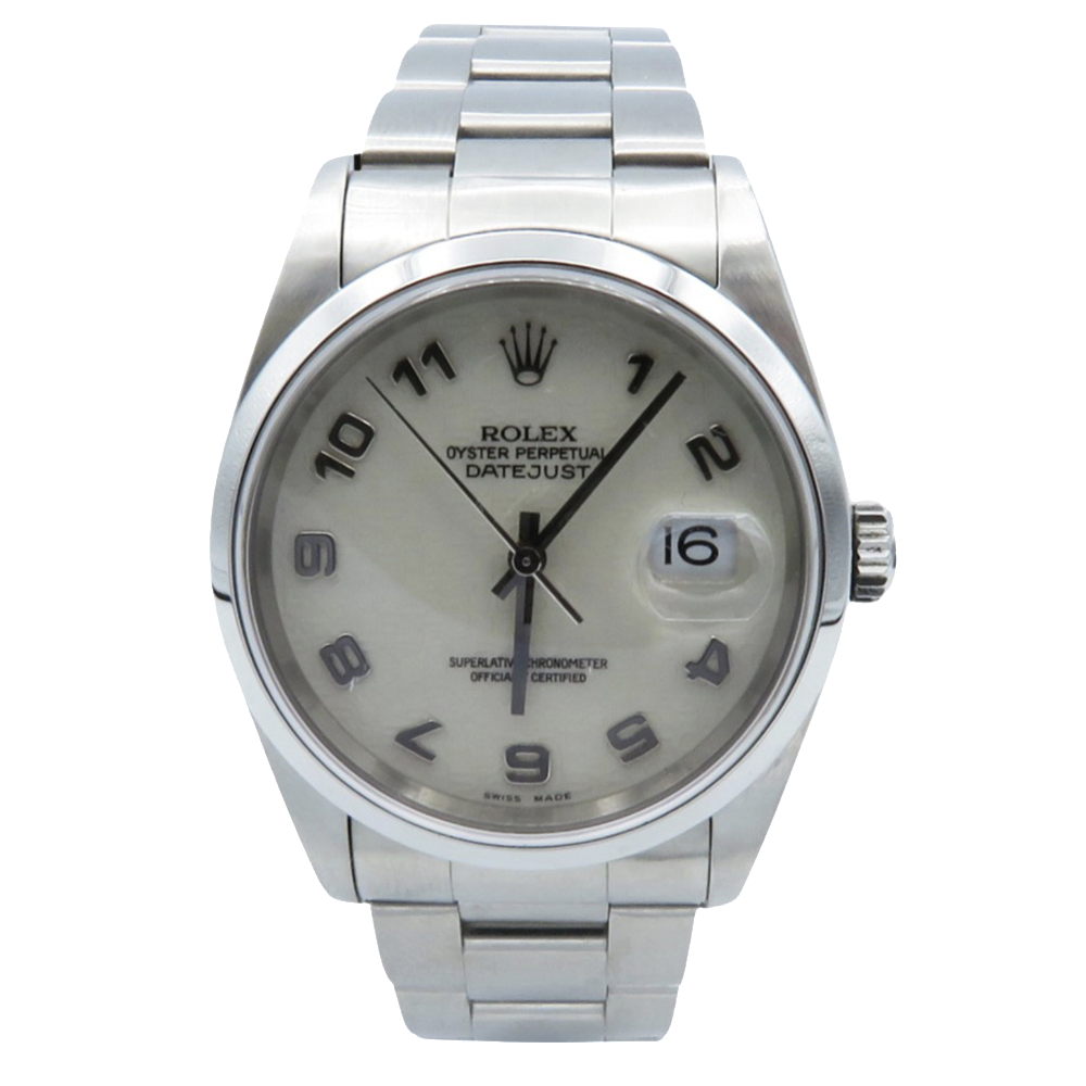 Montre Rolex Oyster Datejust Homme Acier de 2004 . Cadran crème .Ref : 16200 . Montre Rolex Oyster Datejust Homme Acier de 2004 . Cadran crème .Ref : 16200 .