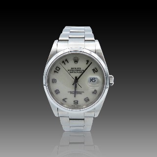 Montre Rolex Oyster Datejust Homme Acier de 2004 . Cadran crème .Ref : 16200 .