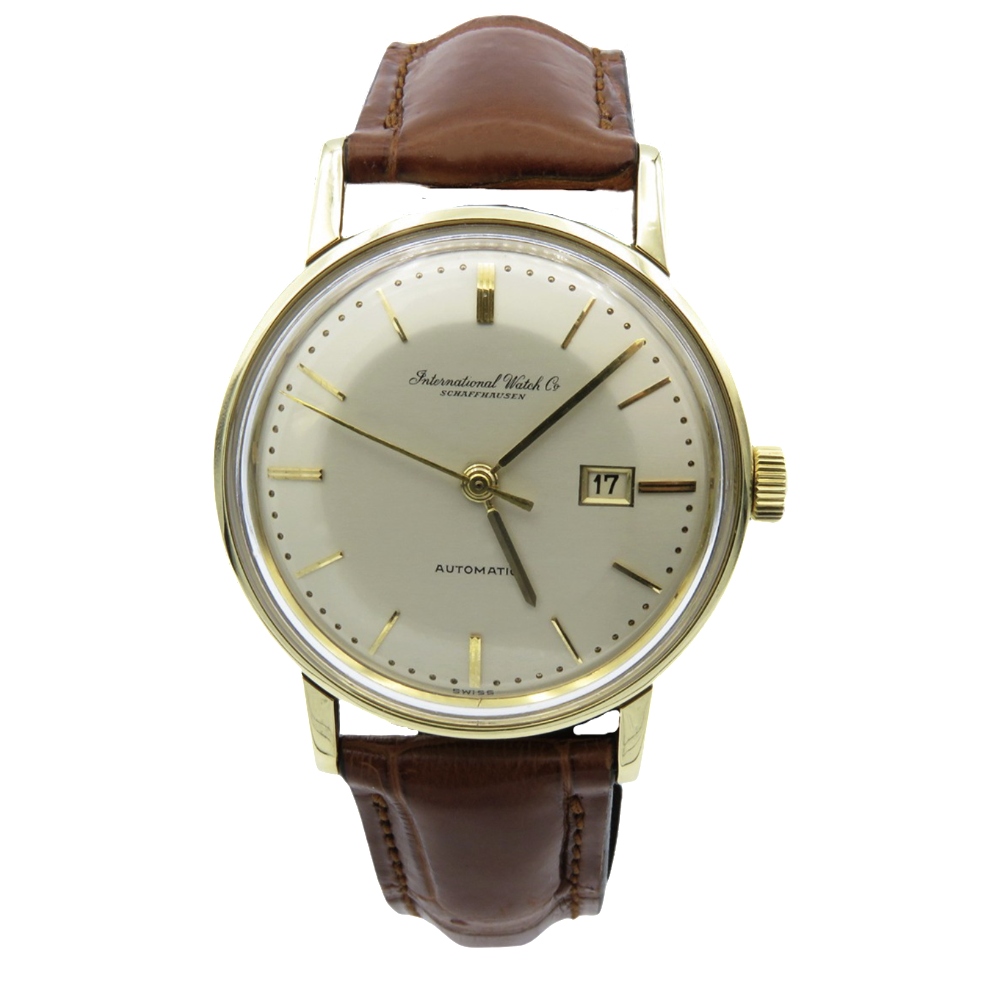  Montre IWC Vintage en Or jaune 18k vers 1960 . Automatique. 34 mm