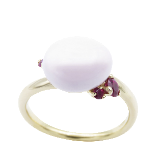 Bague Pomellato "Capri" Céramique rose et or rose 18k de 2018 Full set . Taille 51