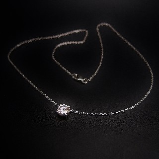 Collier Pendentif Diamant de 1.20 Cts H-SI2 . Or 18 Cts. 