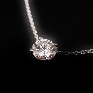 Collier Pendentif Diamant de 1.20 Cts H-SI2 . Or 18 Cts. 