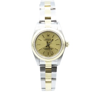 Montre Rolex Oyster Perpetual de Dame Or & Acier Ref : 76183. Full set de 2005