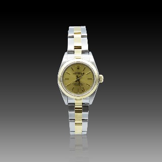 Montre Rolex Oyster Perpetual de 25 mm Dame Or & Acier Ref : 76183. Full set de 2005