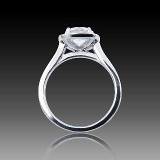 Solitaire Diamant brillant 1.32 Cts D-VVS1 en Or 18 Cts + 0.32 Cts.