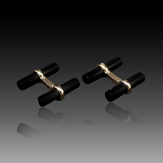 Boutons de Manchettes en or 18k Interchangebles onyx.