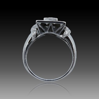 Bague en Or 18k et platine vers 1970 avec 1.30 Cts de Diamants