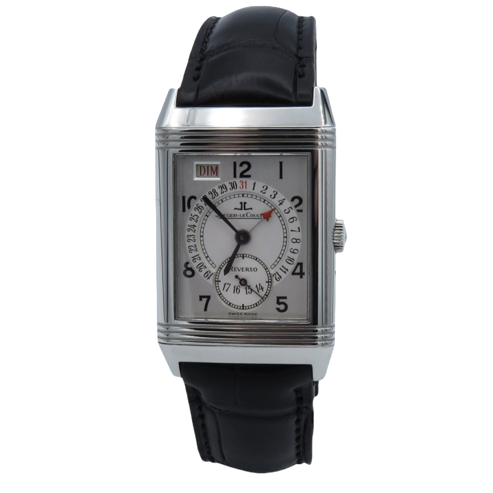 Montre Jaeger LeCoultre Reverso Day Date Acier Mécanique de 2012. Full set