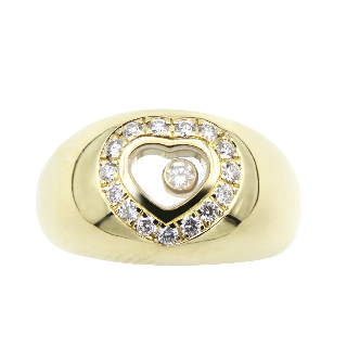 Bague Chopard Happy Diamonds Or Jaune 18k Diamants. Taille 50