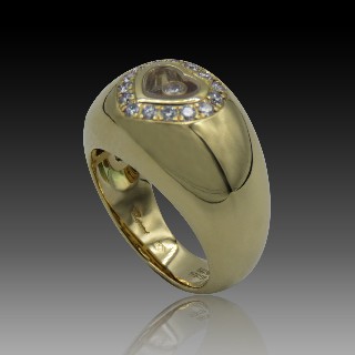 Bague Chopard Happy Diamonds Or Jaune 18k Diamants. Taille 50