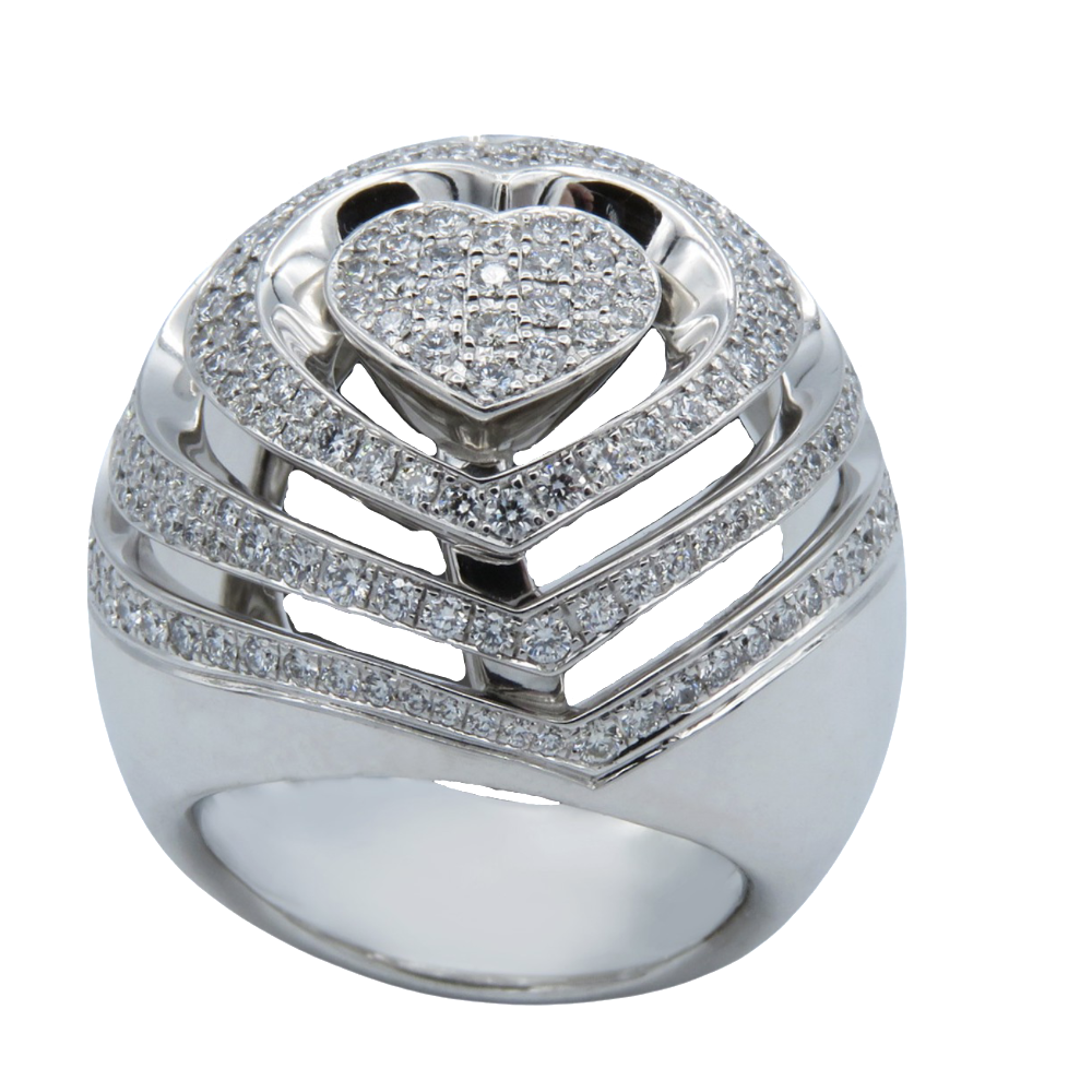 Bague Chopard XTRAVAGANZA de 2012 en Or Gris 18k Diamants Brillants Bague Chopard XTRAVAGANZA de 2012 en Or Gris 18k Diamants Brillants