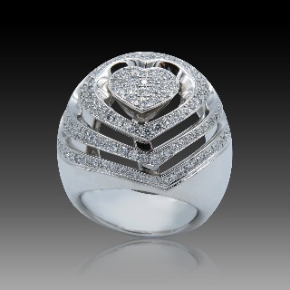 Bague Chopard XTRAVAGANZA de 2012 en Or Gris 18k Diamants Brillants