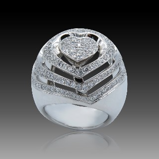 Bague Chopard XTRAVAGANZA de 2012 en Or Gris 18k Diamants Brillants Bague Chopard XTRAVAGANZA de 2012 en Or Gris 18k Diamants Brillants