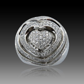 Bague Chopard XTRAVAGANZA de 2012 en Or Gris 18k Diamants Brillants