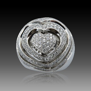 Bague Chopard XTRAVAGANZA de 2012 en Or Gris 18k Diamants Brillants Bague Chopard XTRAVAGANZA de 2012 en Or Gris 18k Diamants Brillants