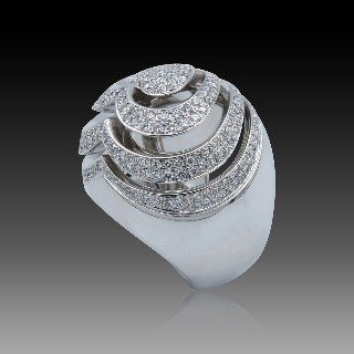 Bague Chopard XTRAVAGANZA de 2012 en Or Gris 18k Diamants Brillants Bague Chopard XTRAVAGANZA de 2012 en Or Gris 18k Diamants Brillants