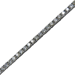 Bracelet ligne en or gris 18k avec 6,50 Cts de Diamants brillants extrablancs.