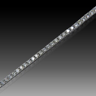 Bracelet ligne en or gris 18k avec 6,50 Cts de Diamants brillants extrablancs.