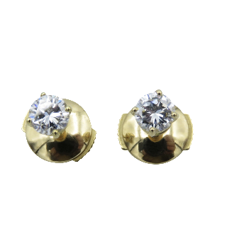 Puces d'oreilles Diamants 2 x 0.23 Cts G-VS en Or Jaune 18k Puces d'oreilles Diamants 2 x 0.23 Cts G-VS en Or Jaune 18k