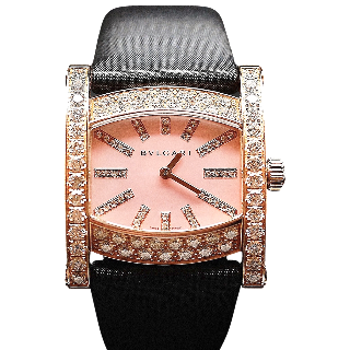 Montre Bulgari Assioma 36mm Dame Or rose 18k et 3.52 Cts de Diamants.