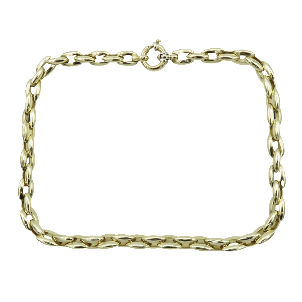 Collier en or jaune 18K  . Poids: 60,20 gr. 44 cm