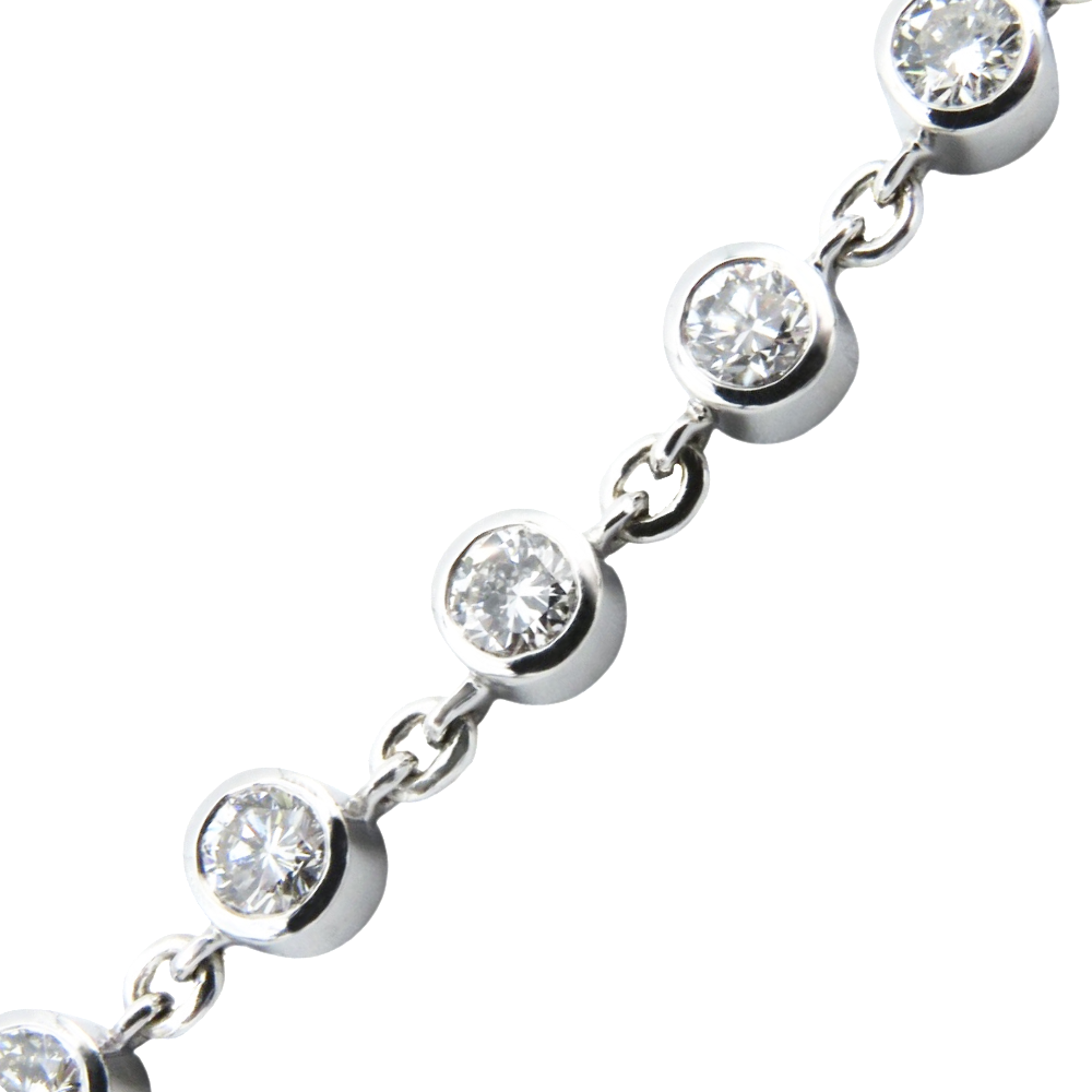 Bracelet ligne en or gris 18 Cts avec 21 diamants G/VS Total : 2.8 Cts Bracelet ligne en or gris 18 Cts avec 21 diamants G/VS Total : 2.8 Cts