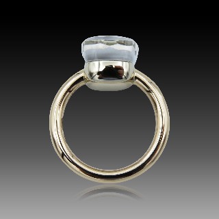 Bague Pomellato "NUDO" Topaze blanche Or rose 18k de 2017 .Full set . Taille 51 Bague Pomellato "NUDO" Topaze blanche Or rose 18k de 2017 .Full set . Taille 51