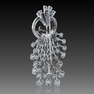 Broche Or et Platine vers 1960 avec 6.0 Carats de Diamants.