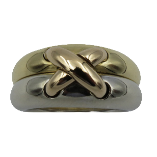 Bague Chaumet "Lien 3 Ors" vers 2000 en or 18k  . taille 54