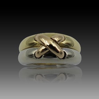 Bague Chaumet "Lien 3 Ors" vers 2000 en or 18k  . taille 54