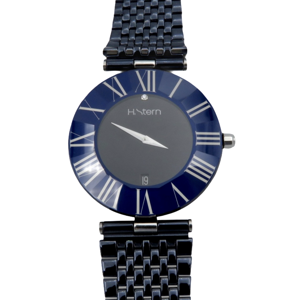 Montre H.Stern Safira Quartz Acier 34 mm de 1995. Prix neuf : 4500€ . Full set.